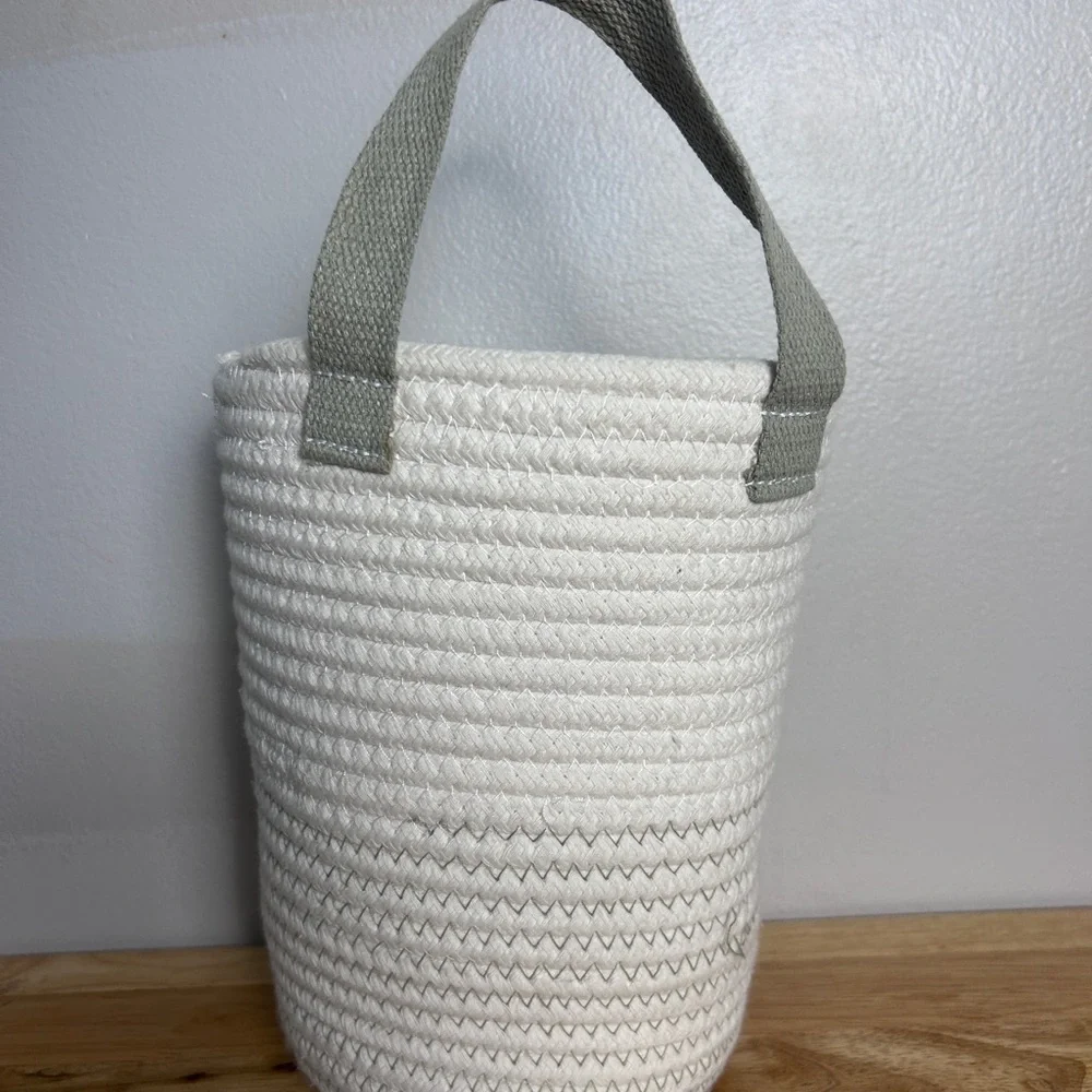 Elegant Cream Woven Basket